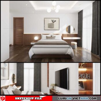 Bedroom - Sketchup Interior Scene By Le Dinh Nam