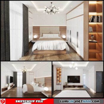 Bedroom - Sketchup Interior Scene By Le Dinh Nam