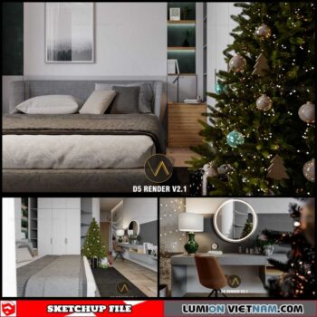 Bedroom - Sketchup Interior Scene By Quoc Vi Phan Phan