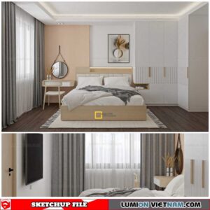 Bedroom - Sketchup Interior Scene By Danh Nam