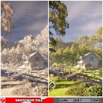 House - Sketchup Exterior Scene By Hoang Duy