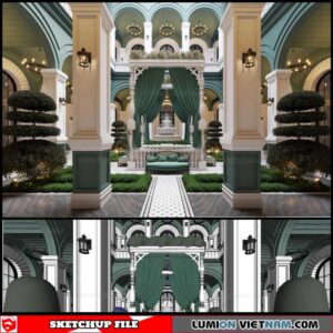 Living room - Sketchup Interior Scene By Xuan Khanh