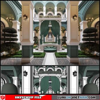 Living room - Sketchup Interior Scene By Xuan Khanh