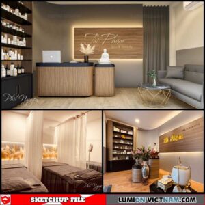 Spa - Sketchup Interior Scene By Phu Nguyen