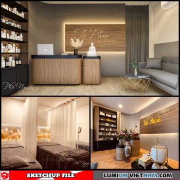 Spa - Sketchup Interior Scene By Phu Nguyen