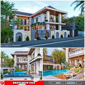 Villa - Sketchup Exterior Scene By Do Duc Minh