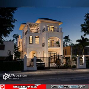 Villa - Sketchup Exterior Scene By Cao Hoang Nhat Long