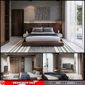 Bedroom - Sketchup Interior Scene By Huynh Toan
