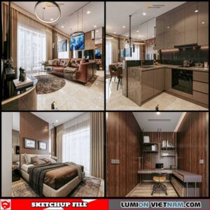 Apartment - Sketchup Interior Scene By Kts Nghia Than