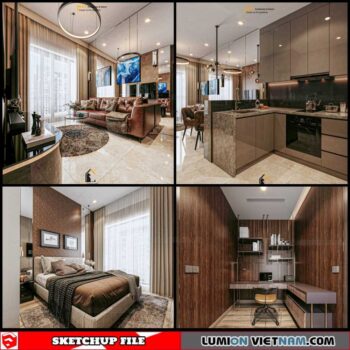 Apartment - Sketchup Interior Scene By Kts Nghia Than
