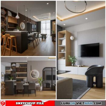 Apartment - Sketchup Interior Scene By Quoc Vi Phan