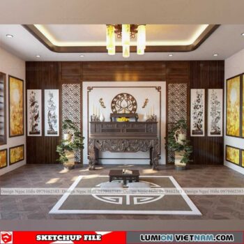 Altar Room - Sketchup Interior Scene By Ngoc Hieu