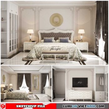 Bedroom - Sketchup Interior Scene By Vo Le Phong