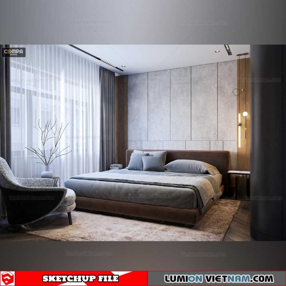5895-Sketchup-Bedroom-Interior-Model-Download-By-Tran-Viet-Hung-Sketchup-Models