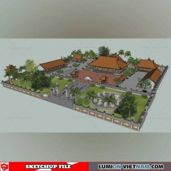 Pagoda - Sketchup Exterior Scene By Khanh