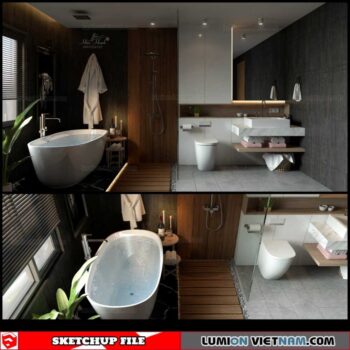 Bathroom - Sketchup Interior Scene By Pun Huu