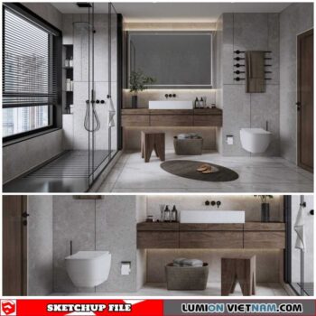 Bathroom - Sketchup Interior Scene By Dinh Thanh