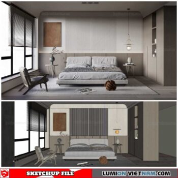 Bedroom - Sketchup Interior Scene By Dinh Thanh