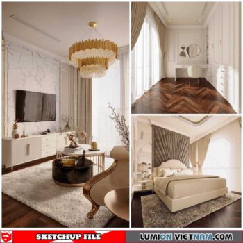 Bedroom - Sketchup Interior Scene By Nguyen Minh Tuan