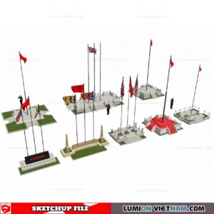 Flag Pole - Sketchup models By Cuong Covua