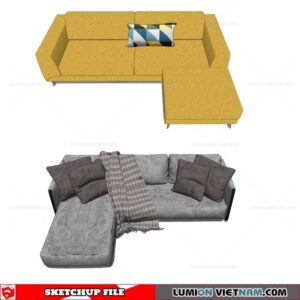 L-Shaped Sofa - Sketchup Models By Cuong Covua