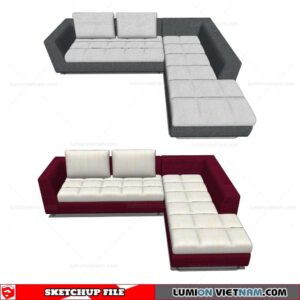 L-Shaped Sofa - Sketchup Models By Cuong Covua