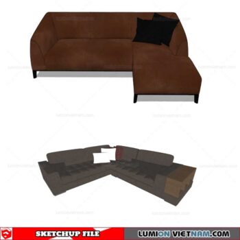 L-Shaped Sofa - Sketchup Models By Cuong Covua
