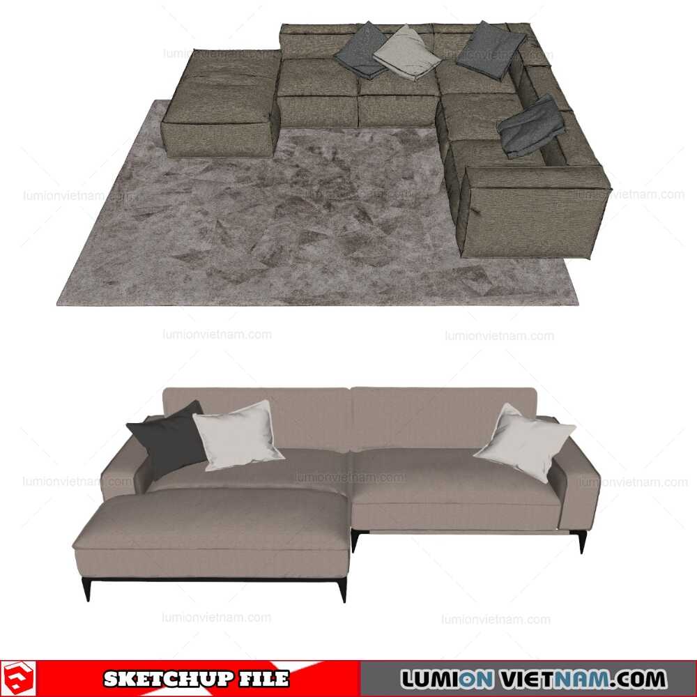 220322-L-Shaped-Sofa-(31)-Sketchup-Models