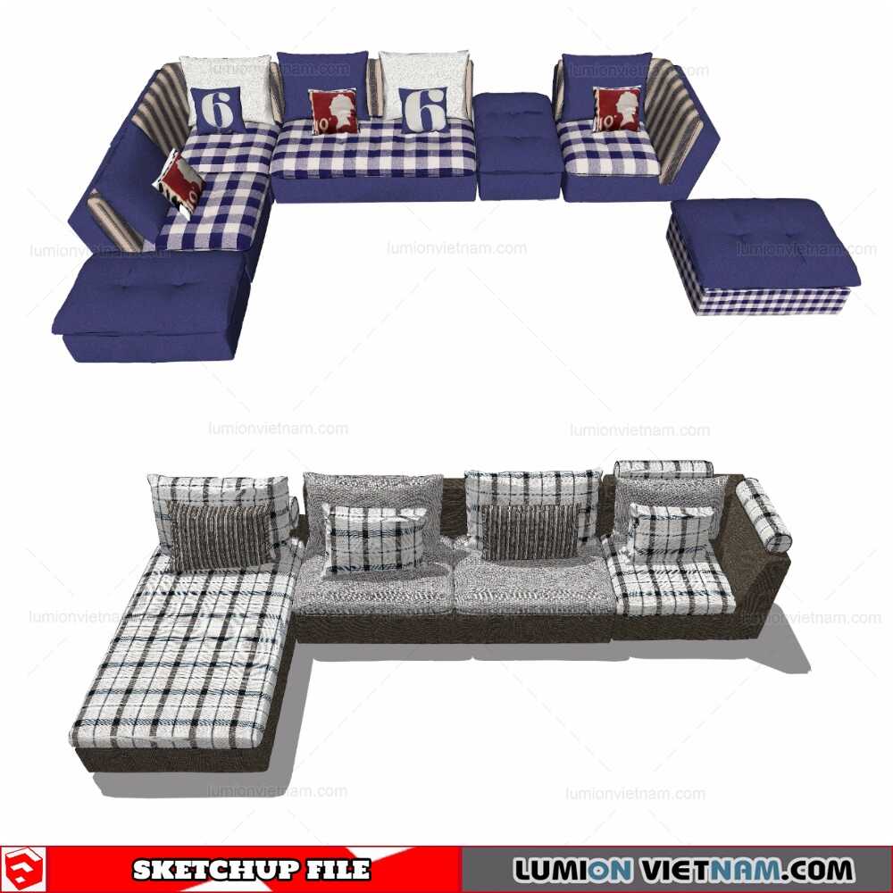 220322-L-Shaped-Sofa-(5)-Sketchup-Models
