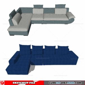 L-Shaped Sofa - Sketchup Models By Cuong Covua