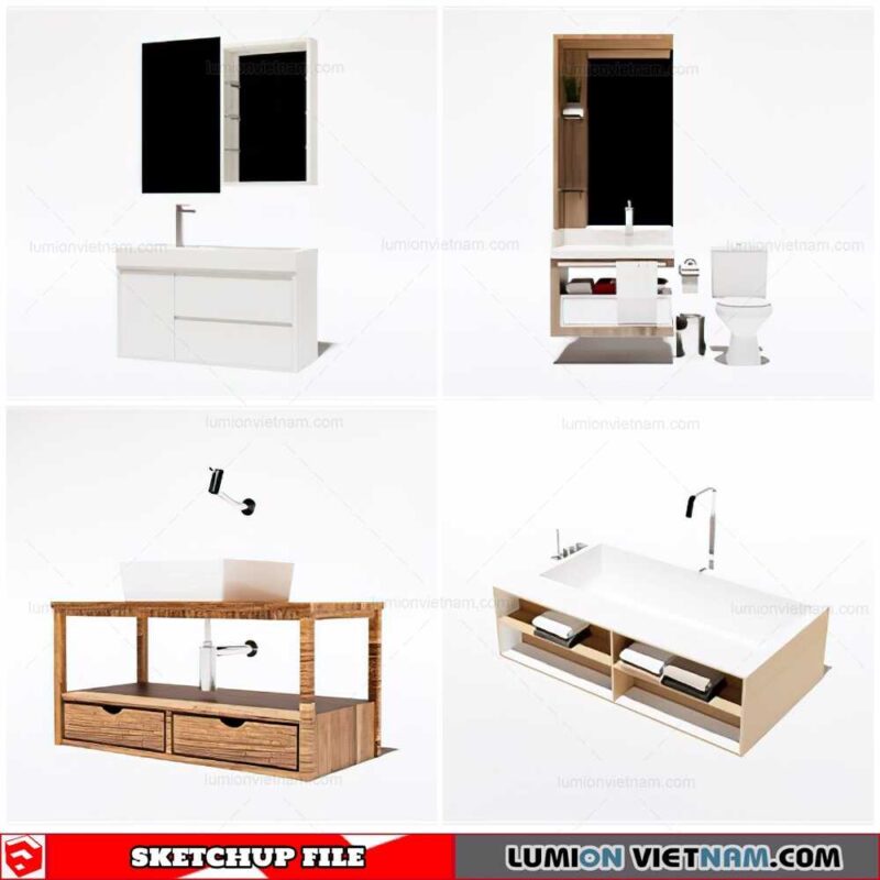 Washbasin - Sketchup Models By Cuong Covua