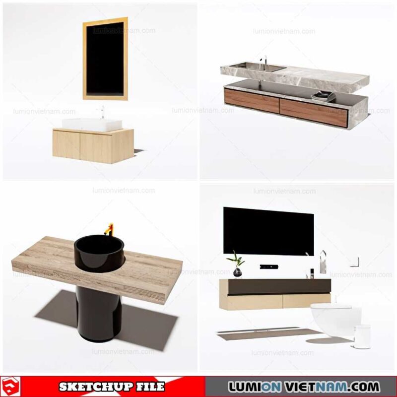 Washbasin - Sketchup Models By Cuong Covua