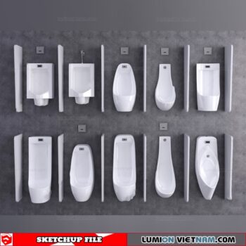 Male Urinal - Sketchup Models