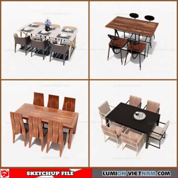 Dining Table - Sketchup Models By Cuong Covua