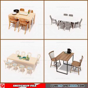 Dining Table - Sketchup Models By Cuong Covua