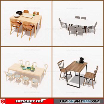 Dining Table - Sketchup Models By Cuong Covua