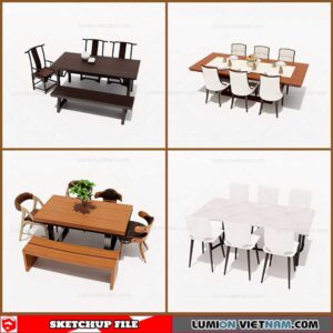 Dining Table - Sketchup Models By Cuong Covua