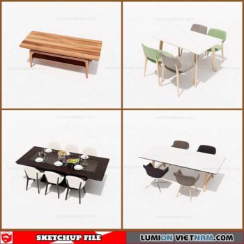 Dining Table - Sketchup Models By Cuong Covua