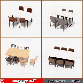 Dining Table - Sketchup Models By Cuong Covua