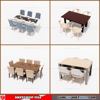 Dining Table - Sketchup Models By Cuong Covua