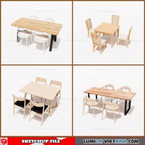 Dining Table - Sketchup Models By Cuong Covua