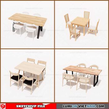 Dining Table - Sketchup Models By Cuong Covua