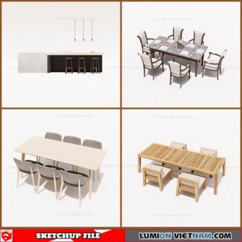 Dining Table - Sketchup Models By Cuong Covua