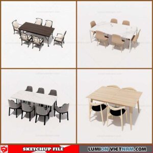 Dining Table - Sketchup Models By Cuong Covua