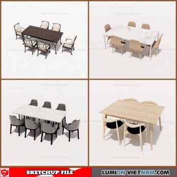 Dining Table - Sketchup Models By Cuong Covua