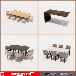 Dining Table - Sketchup Models By Cuong Covua