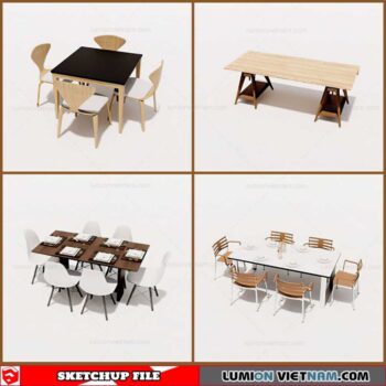 Dining Table - Sketchup Models By Cuong Covua