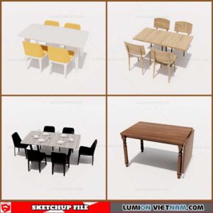 Dining Table - Sketchup Models By Cuong Covua
