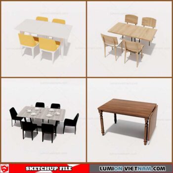 Dining Table - Sketchup Models By Cuong Covua