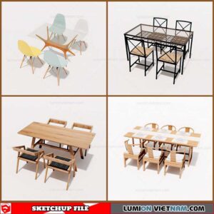Dining Table - Sketchup Models By Cuong Covua